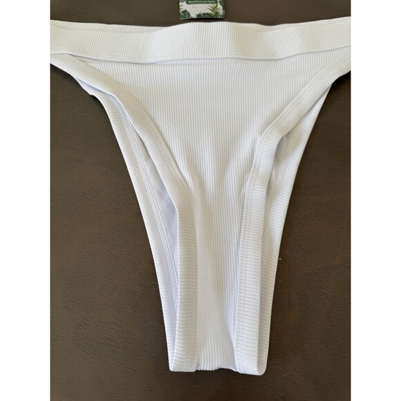 Swimall Triangle Bikini Set Brazilian Sporty Two Piece Swimsuit white XLARGE - Picture 9 of 16